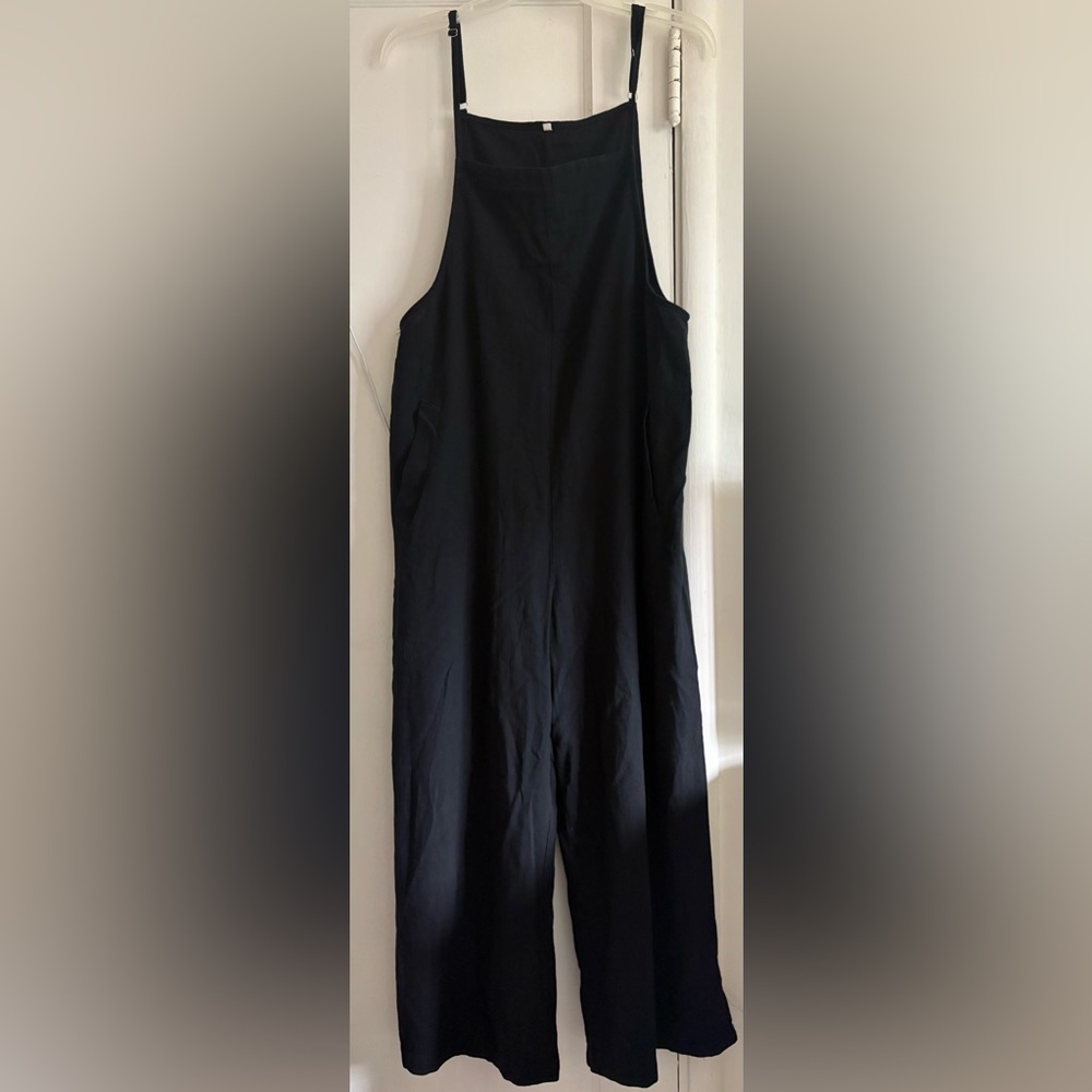 Black Wide-Leg Overall